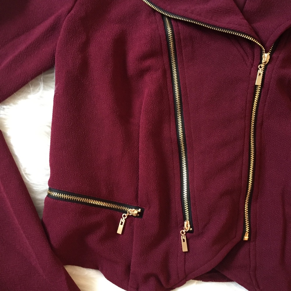 LAST: Small Wine Moto Jacket - Picture 6 of 6